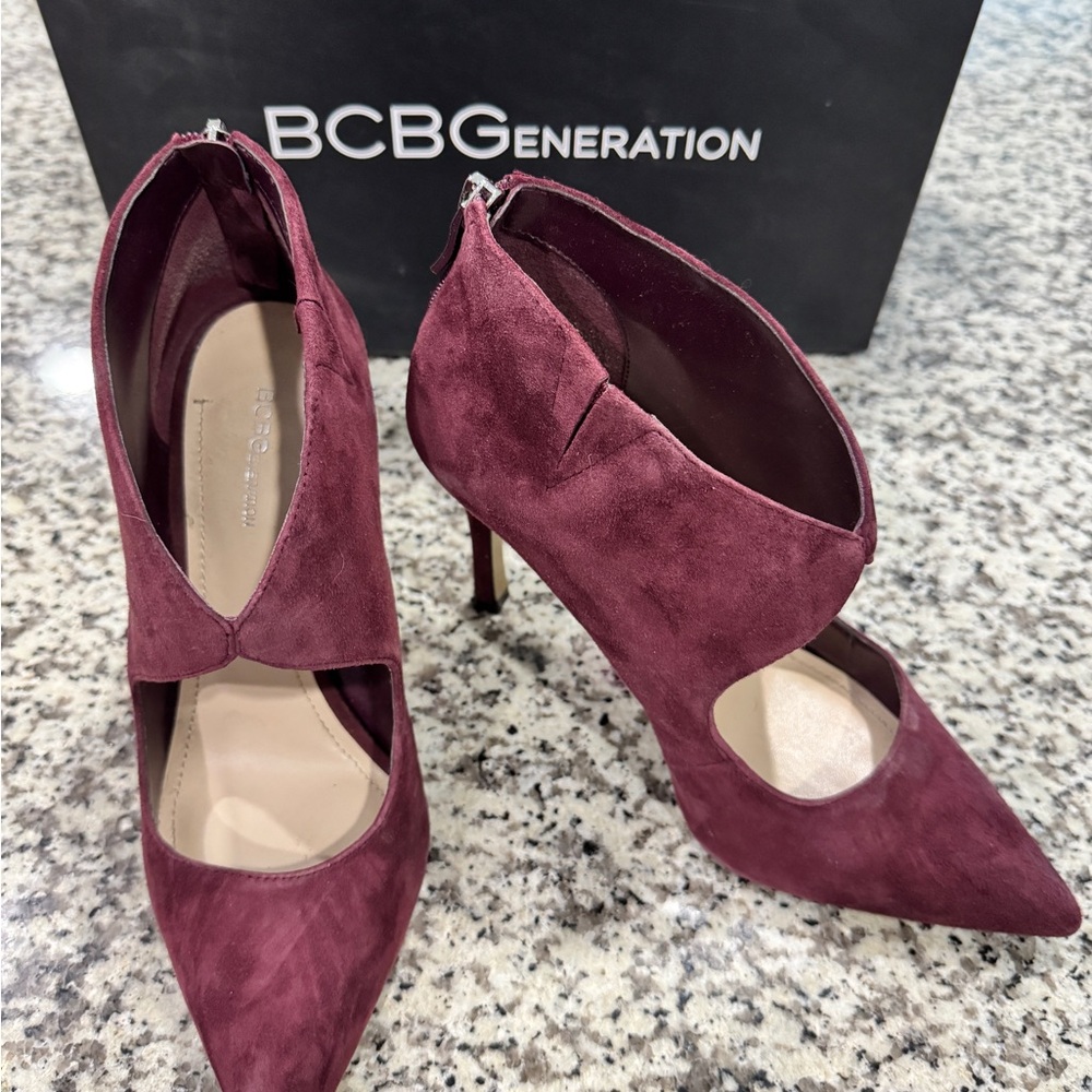 BCBGeneration Deep Burgundy Cutout Heels